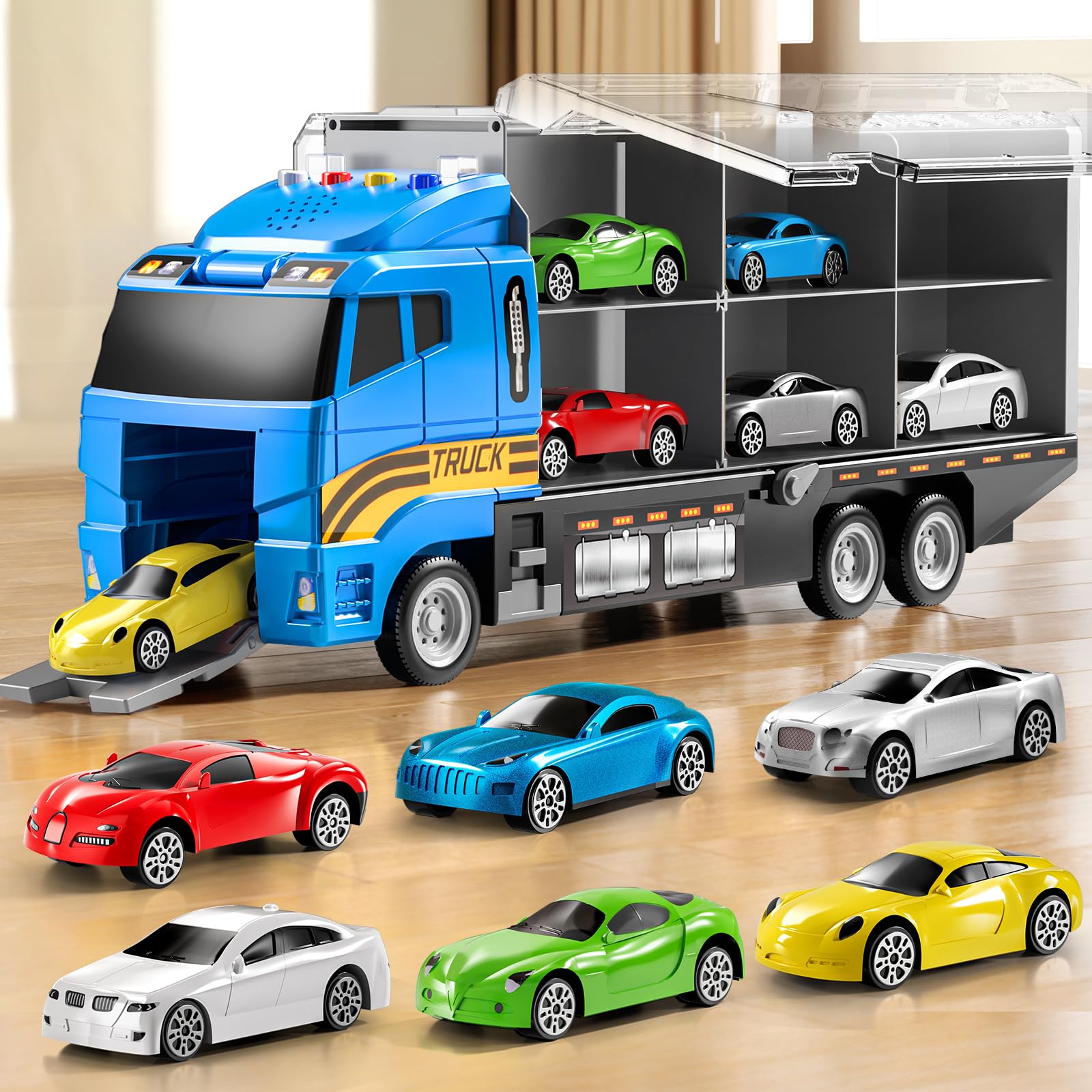 NIPLOOOW truck play mat set with carrier truck supports imaginative city play.