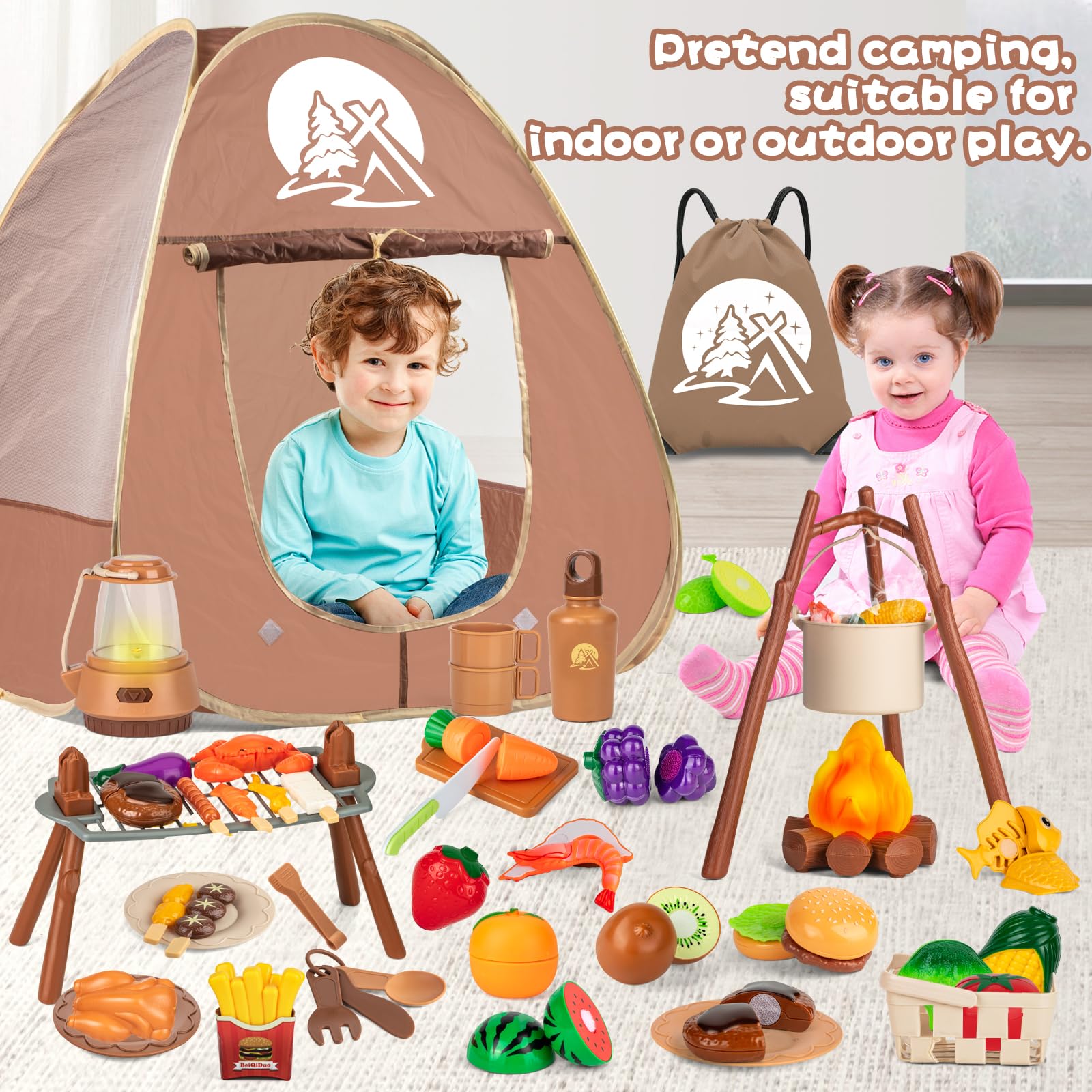 NisKaqsn foldable play tent offers quick indoor or outdoor setup