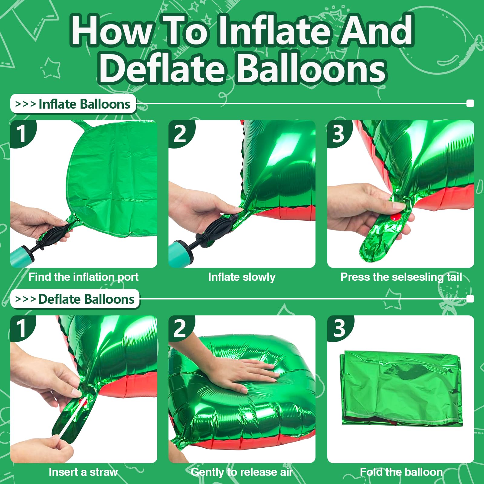 NISOCY red-green square foil balloons shine under party lights for a vibrant atmosphere.