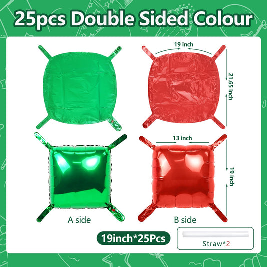 NISOCY double-sided square foil balloons used to create arches or walls with dynamic color.