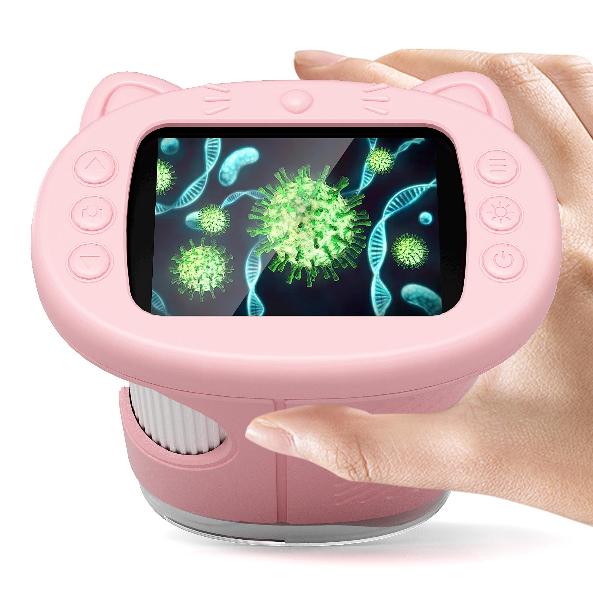Nisumkey Digital Microscope shows 1000x view of plant cells for classroom exploration.