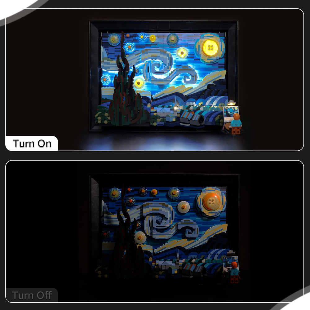 Nitemode warm glow emphasizes colors and texture in the Starry Night