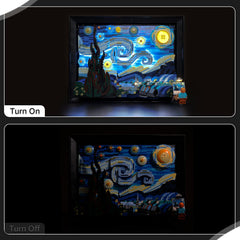 Nitemode warm glow emphasizes colors and texture in the Starry Night