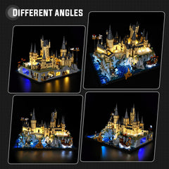 Nitemode kit demonstrates vibrant castle lighting for Hogwarts dioramas.