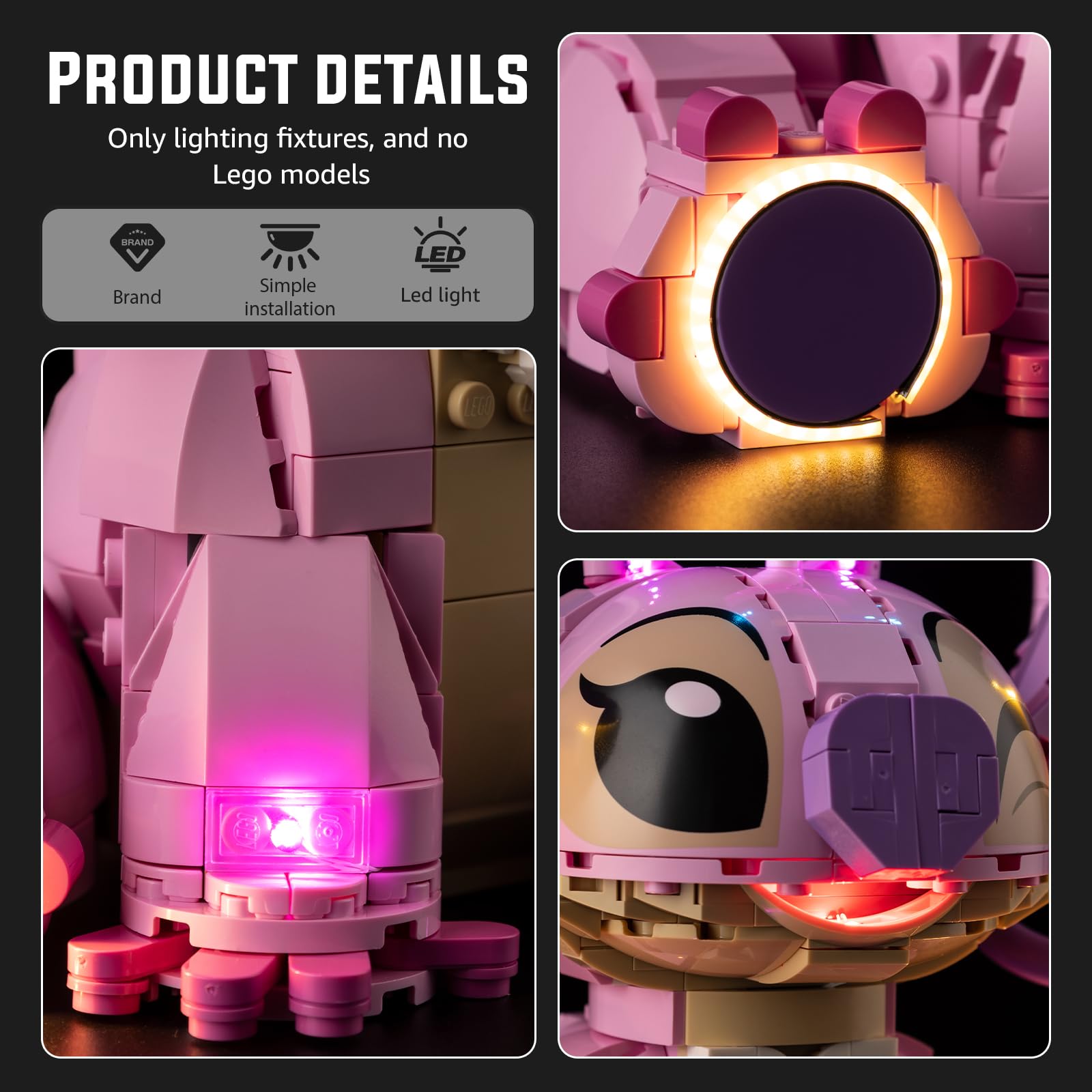 Nitemode lighting adds soft glow and depth to 43257 Angel.