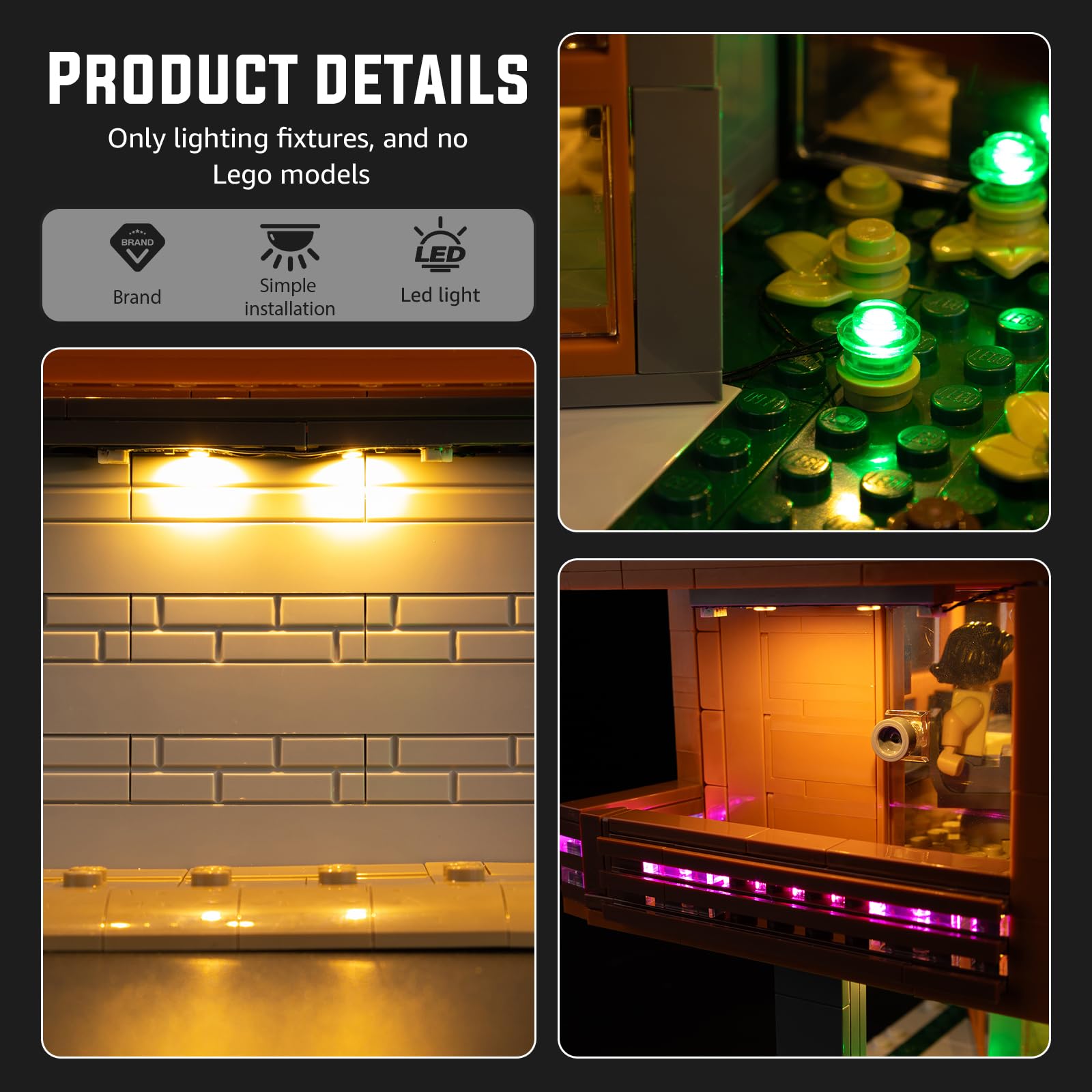 Nitemode Twilight Cullen House LED kit brightness range supports lively scenes