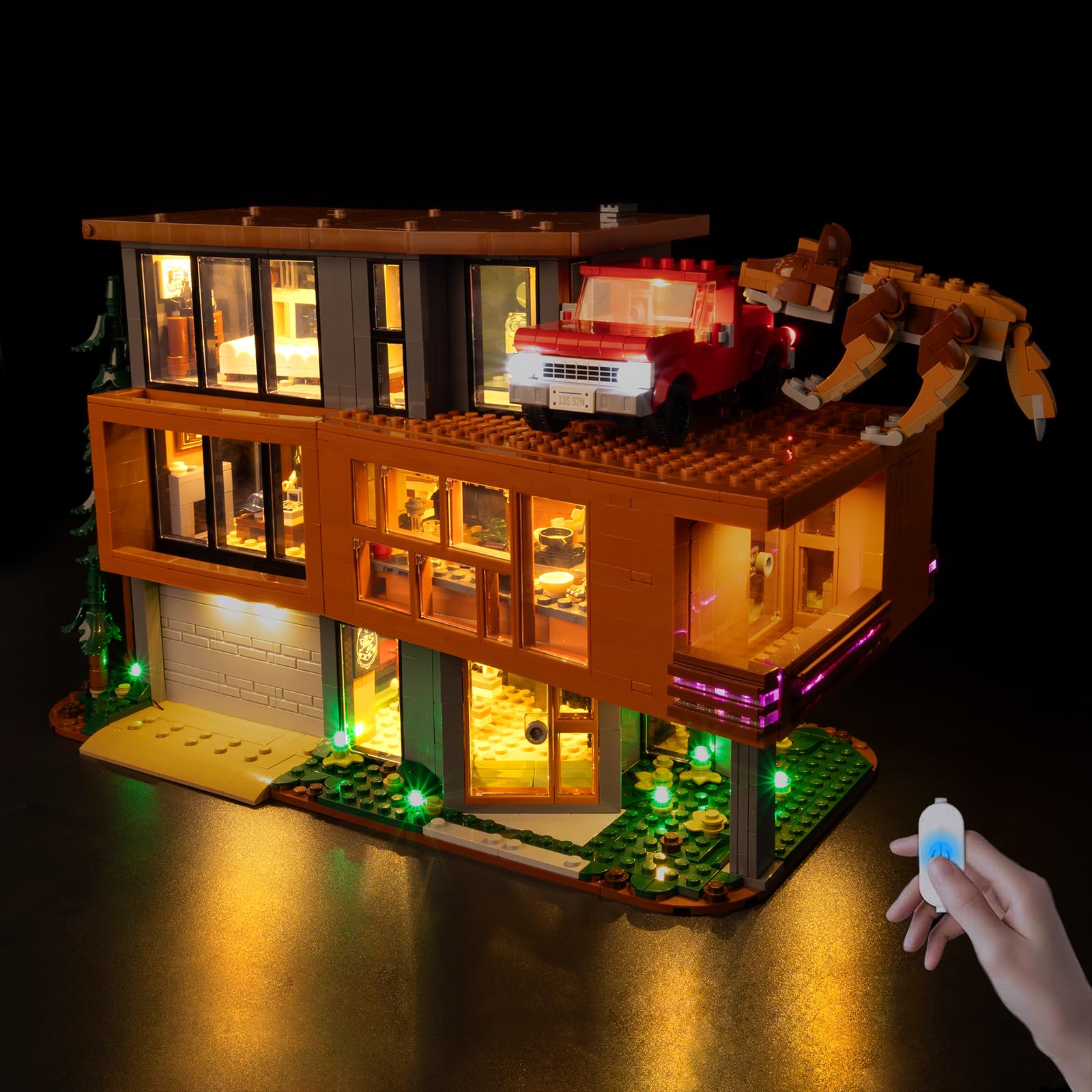 Nitemode Twilight Cullen House LED kit setup demonstrates easy installation for display
