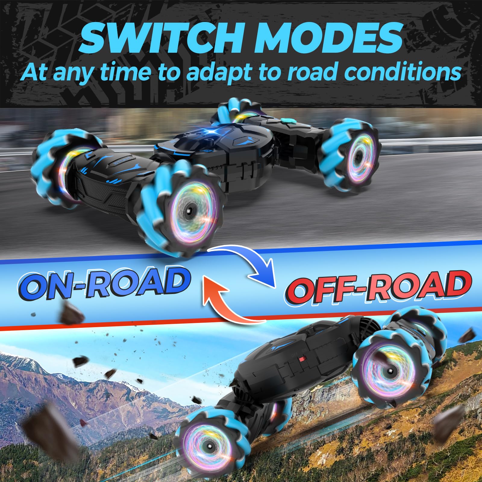 Nitigo Gesture RC Car double-sided flip for dynamic tricks.