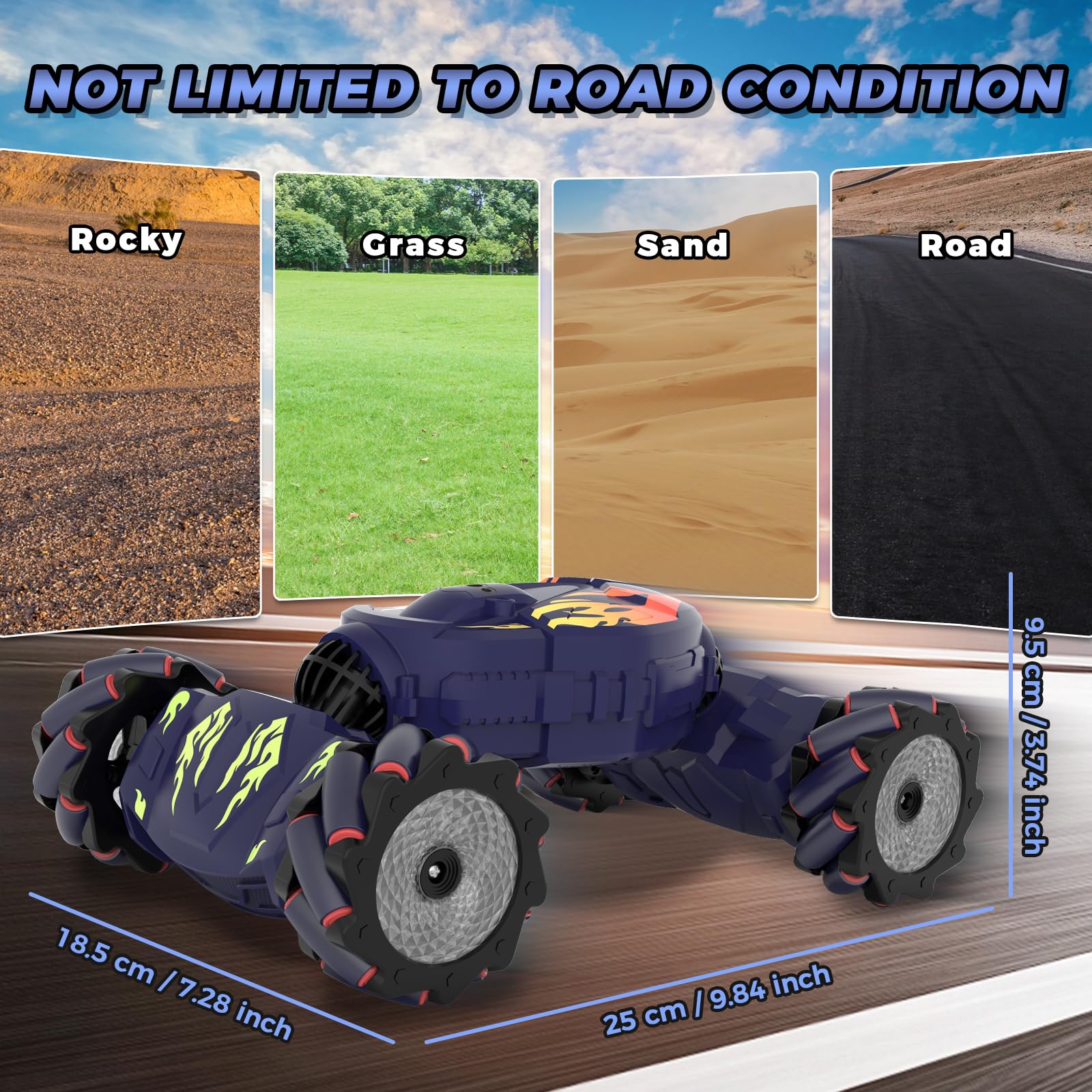 Nitigo Gesture RC Car dual battery setup extends playtime.