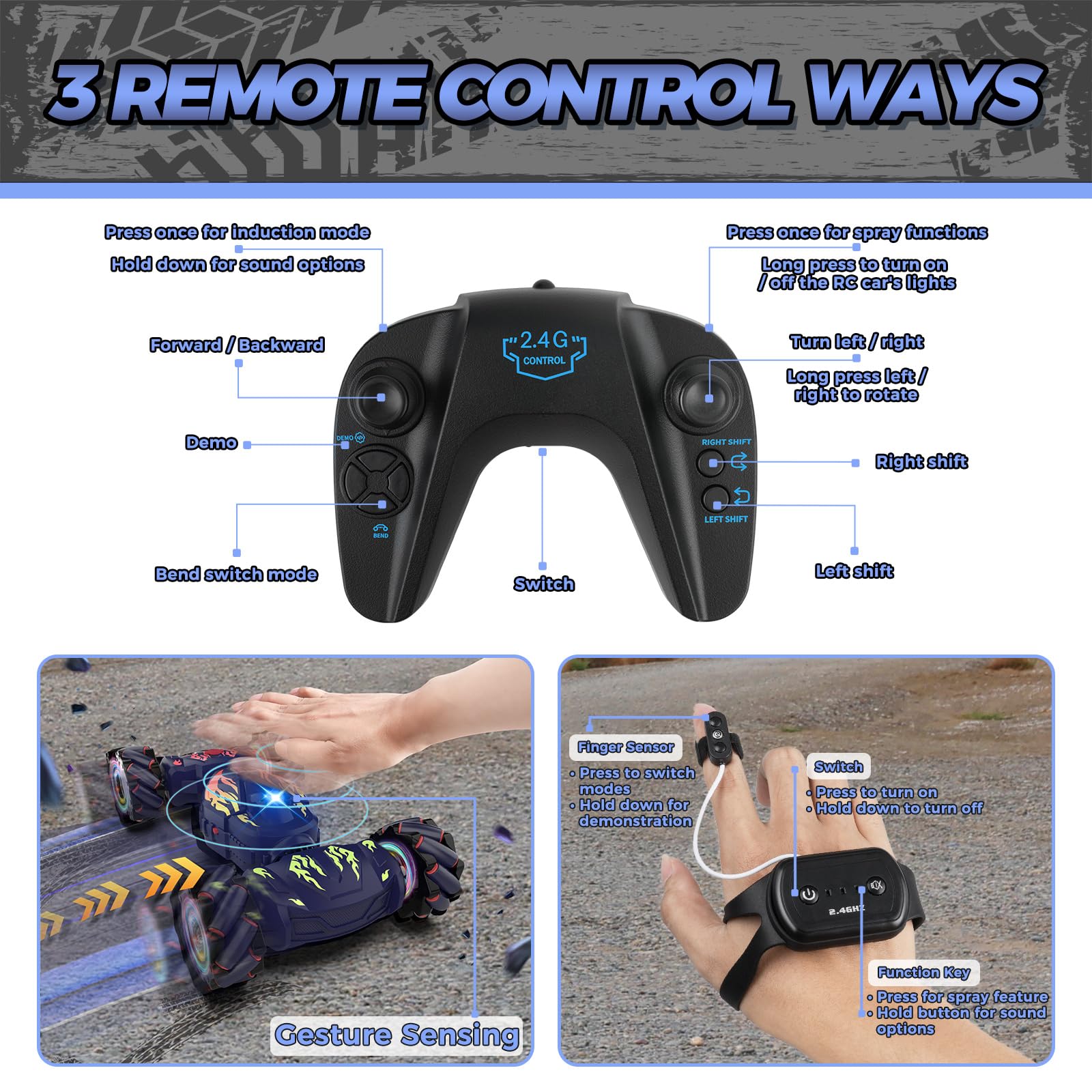 Nitigo Gesture RC Car gift-ready packaging for birthdays.