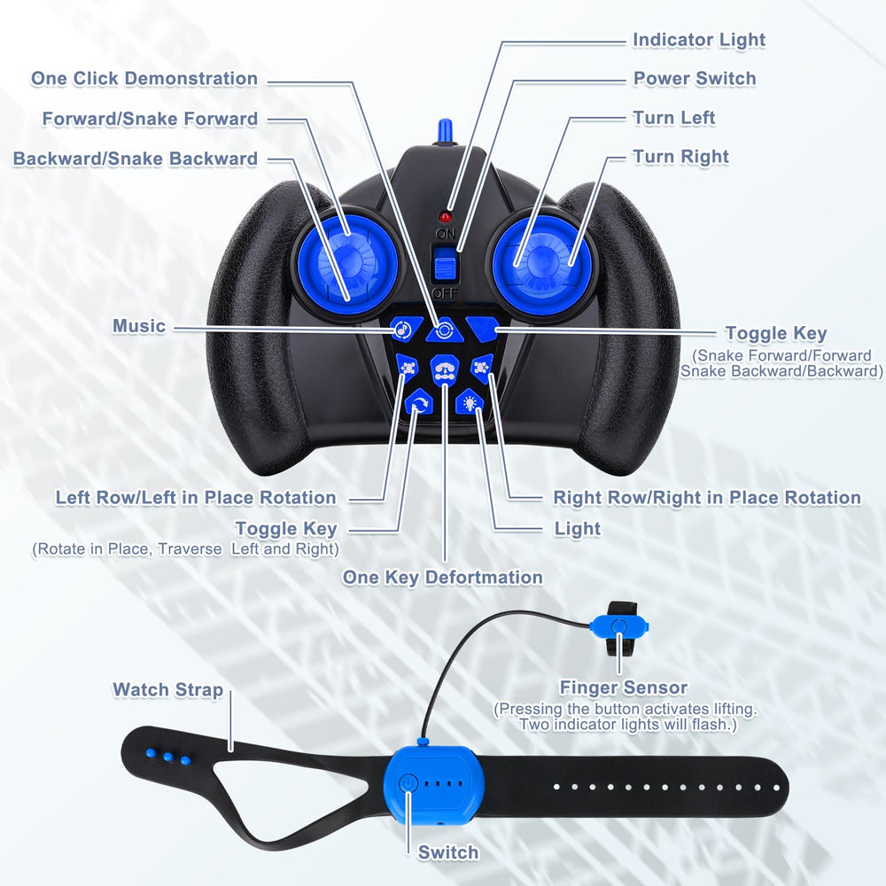 Nitigo Gesture RC Car gravity-sensing watch control in action.