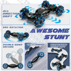 Nitigo Gesture RC Car performs 360° rotation for dynamic stunts.