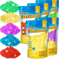 NiToy FlexiSand 11lb pack in bright colors for creative sensory play