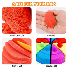 Children playing with NiToy FlexiSand in a sandbox for sensory fun
