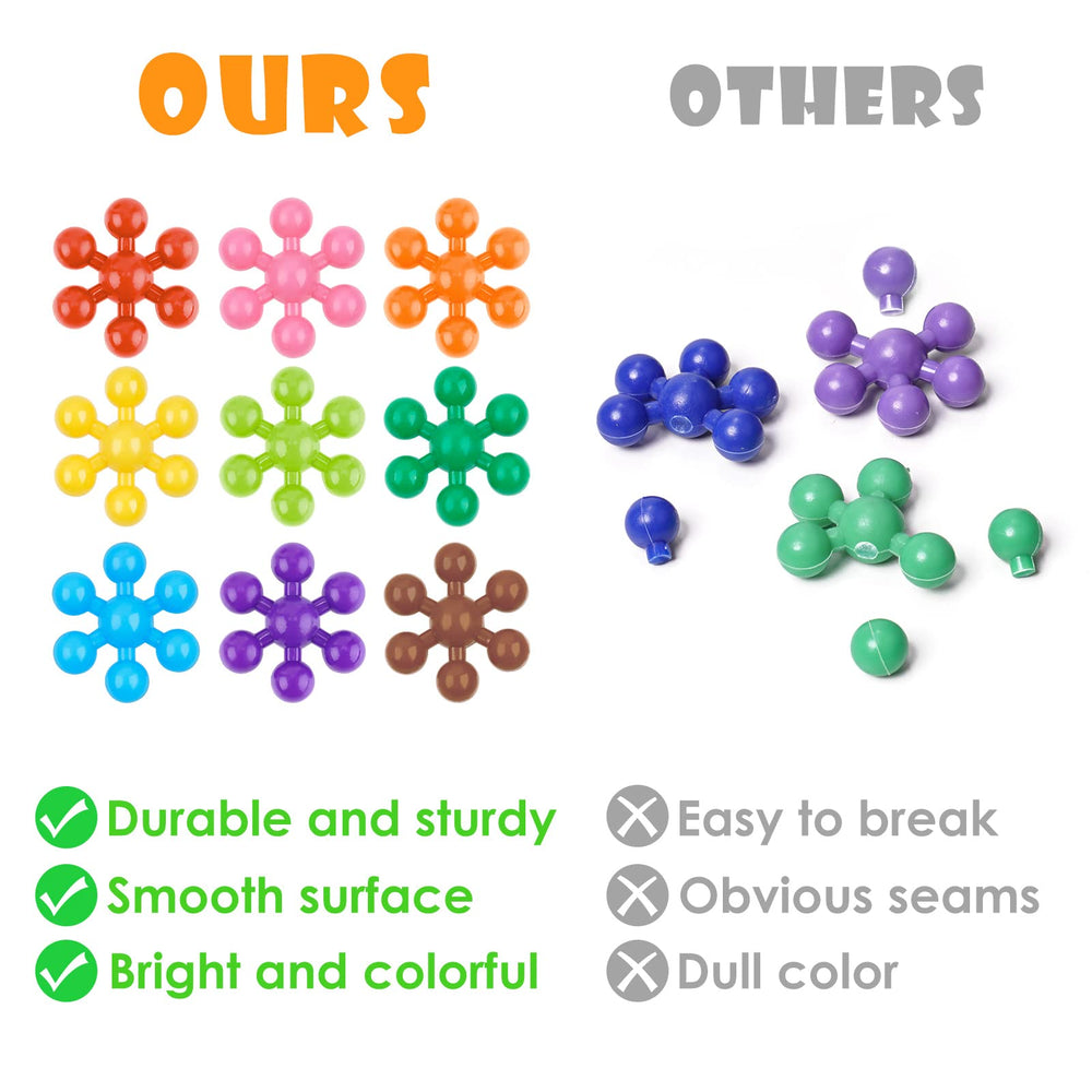 NiToy multi-color STEM toy promotes color recognition during building play.