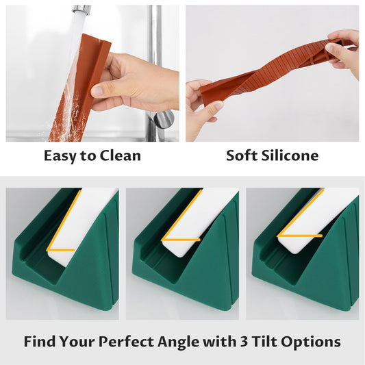 NiToy silicone anti-slip domino racks securely hold tiles on the table.