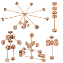 NiToy wooden blocks overview showing endless 3D shapes for creativity