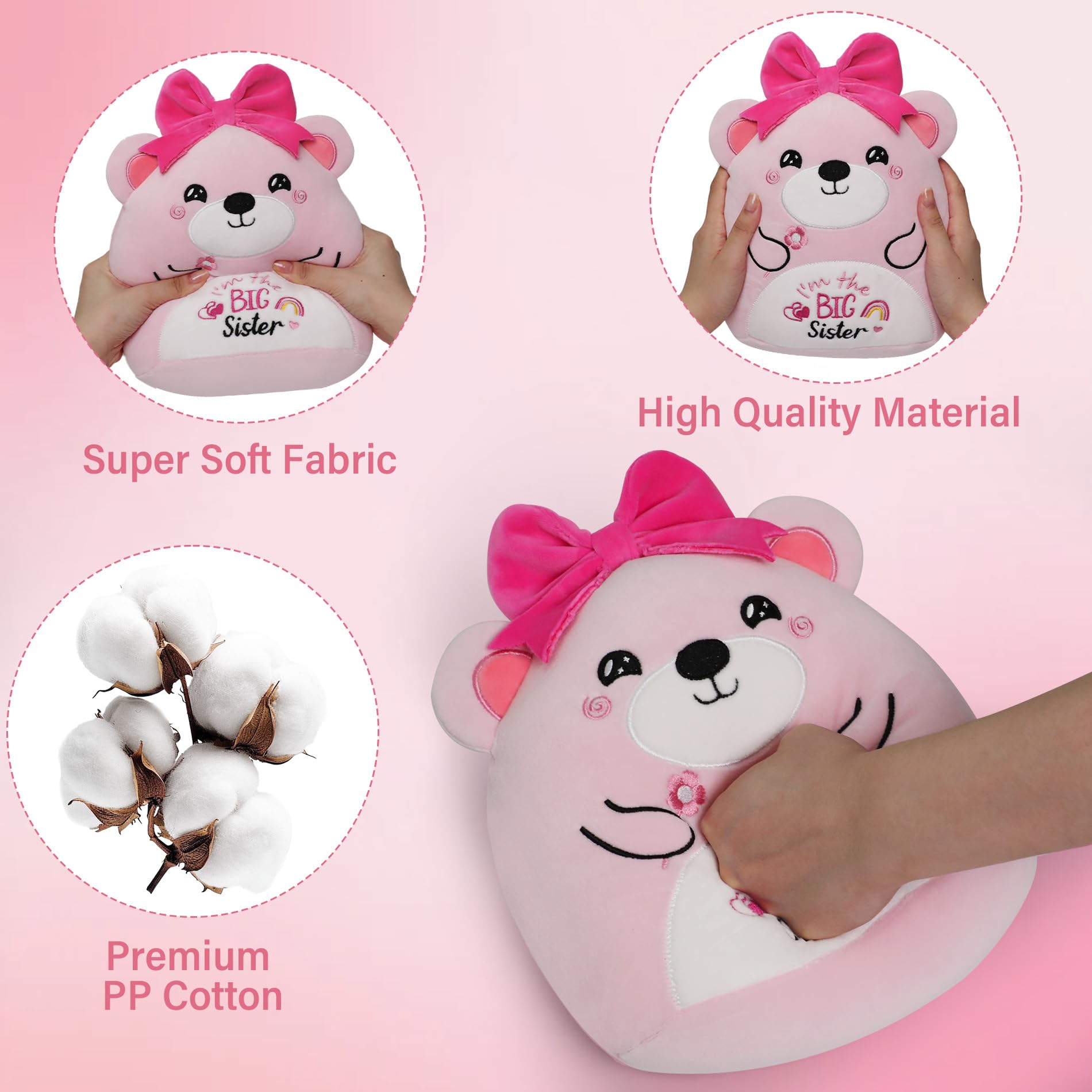 NIUBEHOHO big-sister gift pillow plush for bedtime