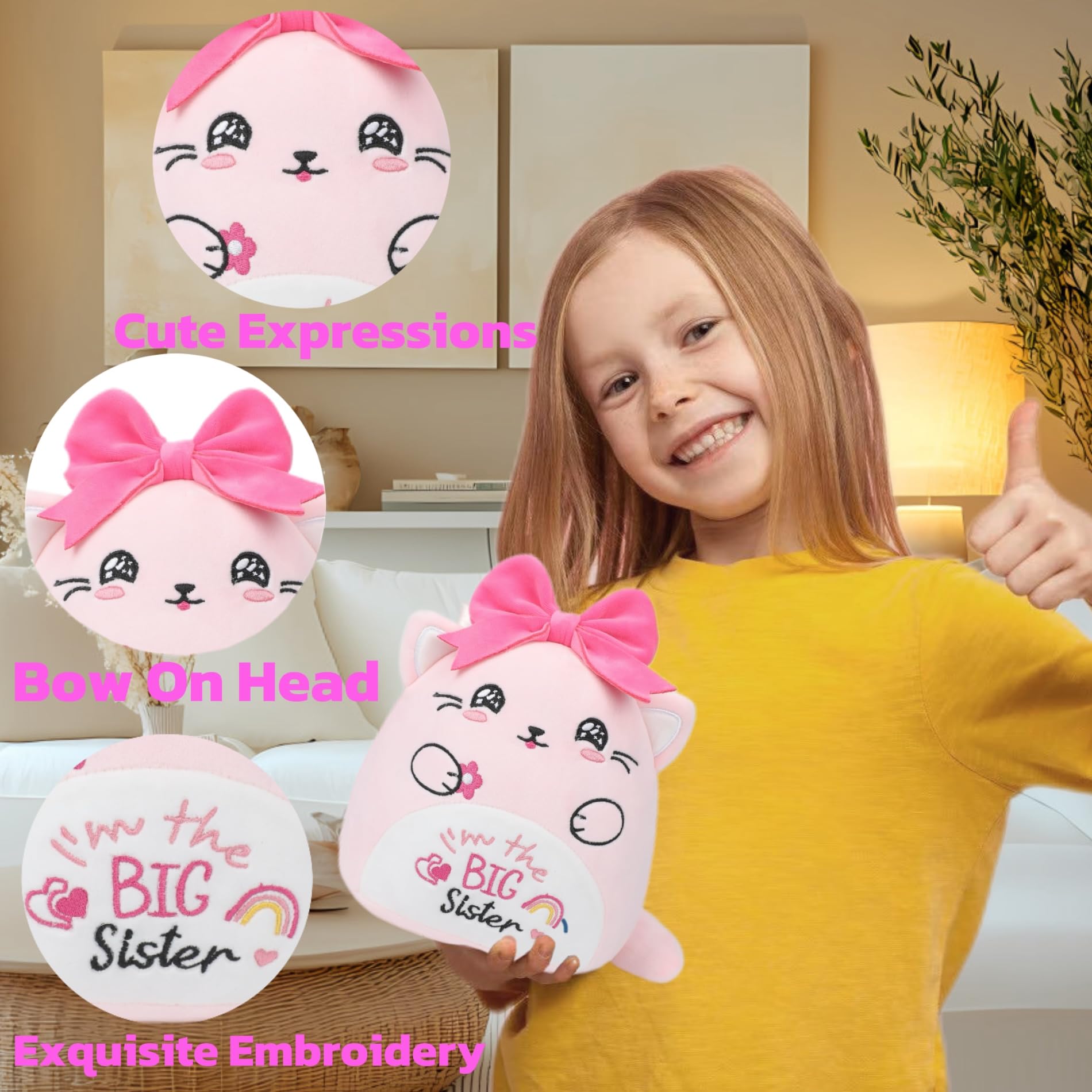 NIUBEHOHO 10-inch size plush cat ideal for hugs and bedtimes