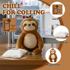 NIUBEHOHO sloth plush features ultra-soft fabric for comforting hugs