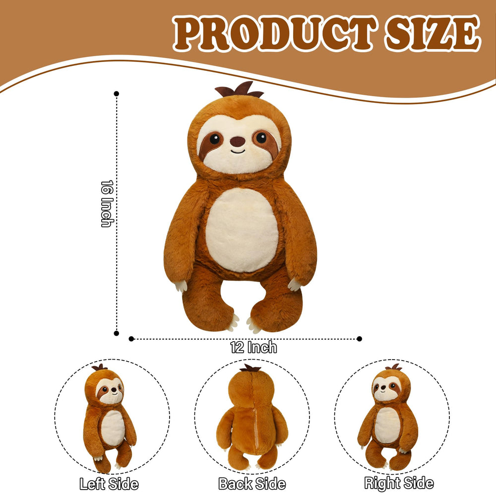 NIUBEHOHO sloth plush weighs 2.2 pounds for grounding comfort
