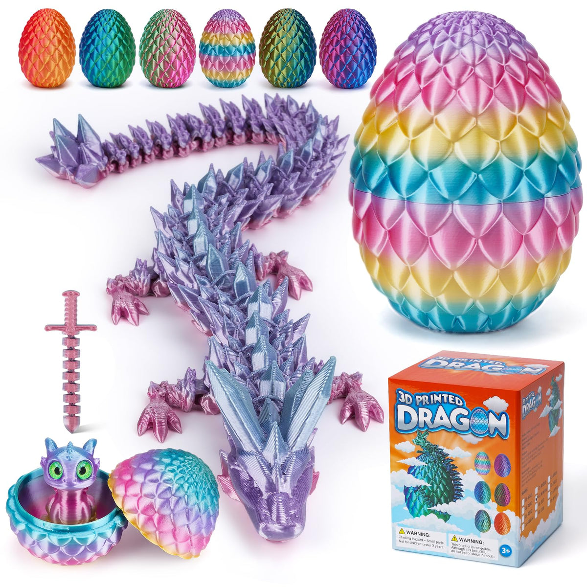 NIUCOO dragon egg detail showcases intricate 3D printing for a striking display.