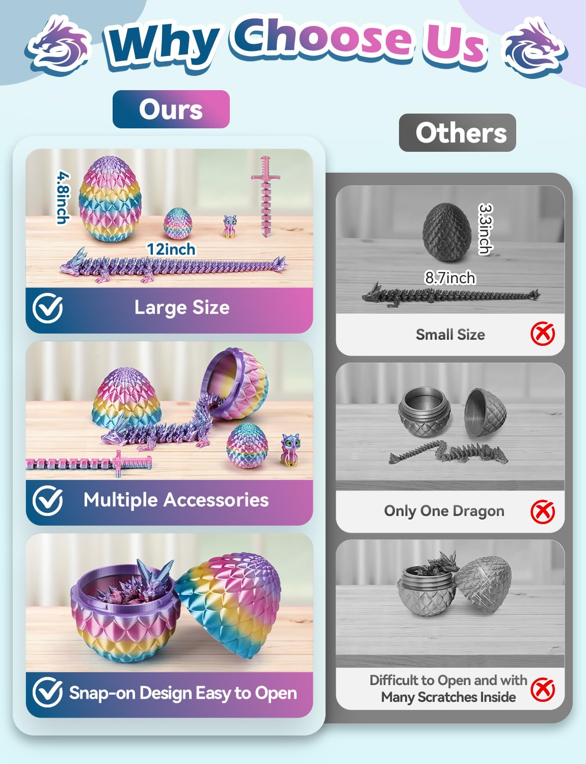 NIUCOO dragon egg is a magical gift idea for fantasy fans.