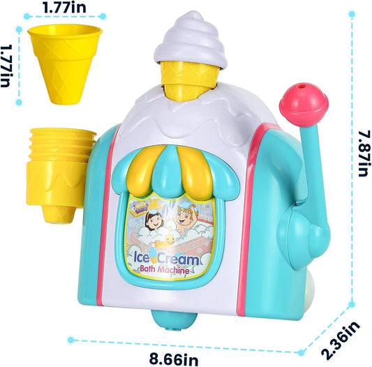 Niulife bubble ice cream bath toy handle ready to pull for bubble fun
