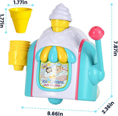 Niulife bubble ice cream bath toy handle ready to pull for bubble fun