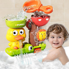 Niulife duck pipe assembly bath toy supports hands-on problem solving during bath play.