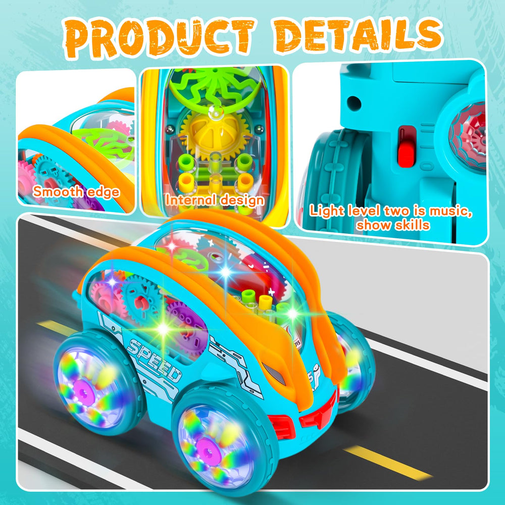 Niulife light up sensory car toy uses a three-mode switch.