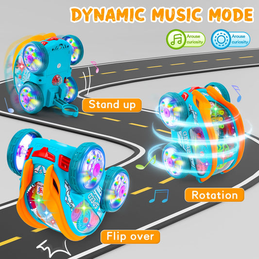 Niulife light up sensory car toy spins 360° for dynamic play.
