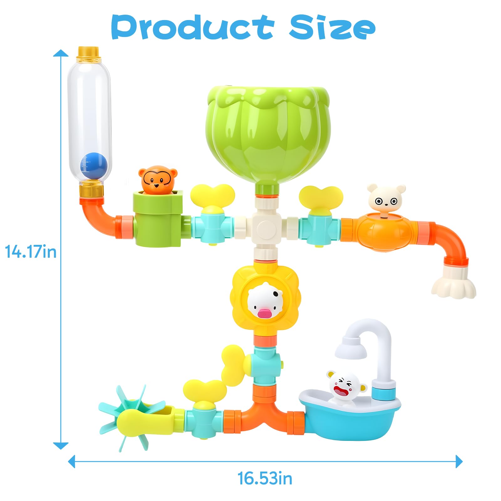 Niulife gift-ready bath toy set ready for stocking has a festive look