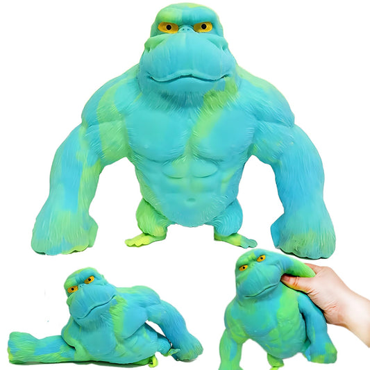 Niulife super stretchy monkey toy being pulled for stress relief and focus