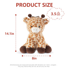 Niuniu Daddy 14-inch weighted giraffe close-up fur texture invites gentle cuddles