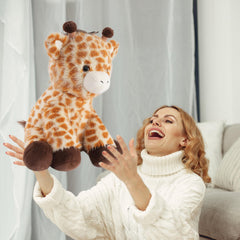 Niuniu Daddy 14-inch weighted giraffe for kids play and hugs
