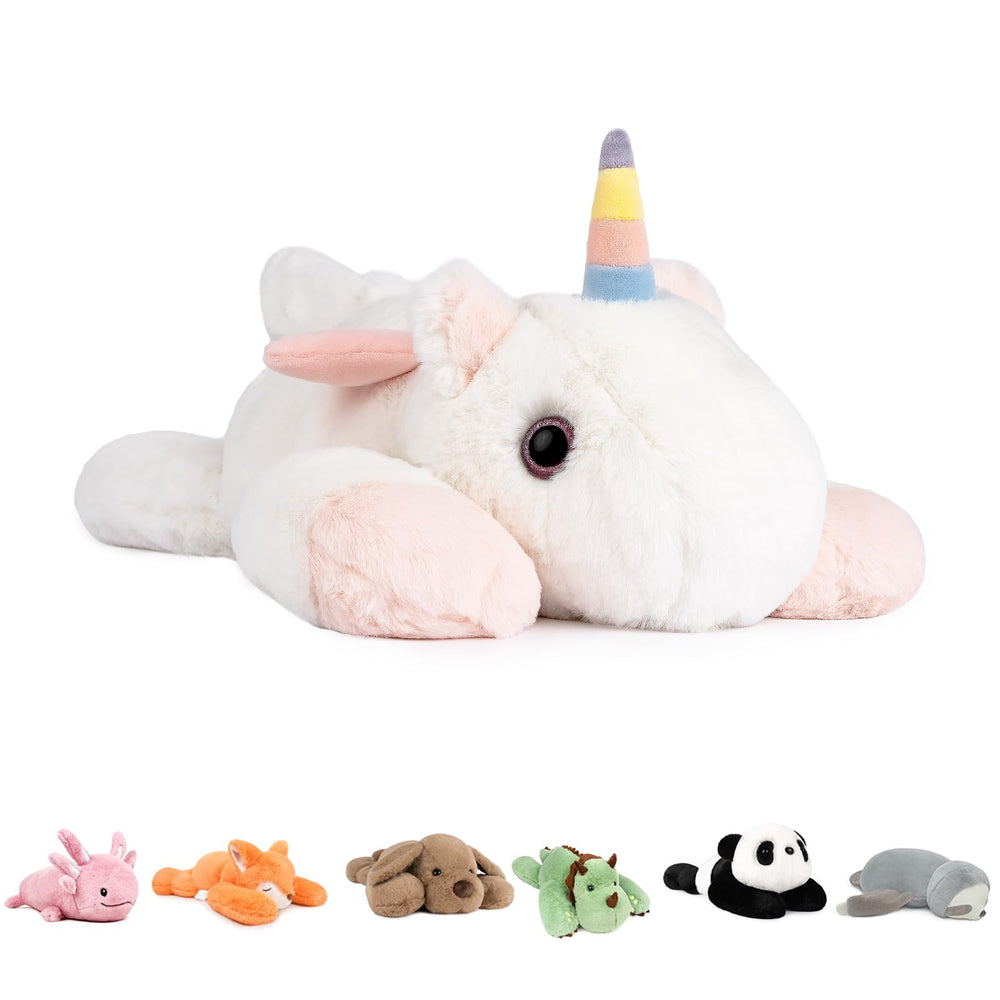 Niuniu Daddy 20-inch unicorn weighted stuffed animal offering comforting hugs