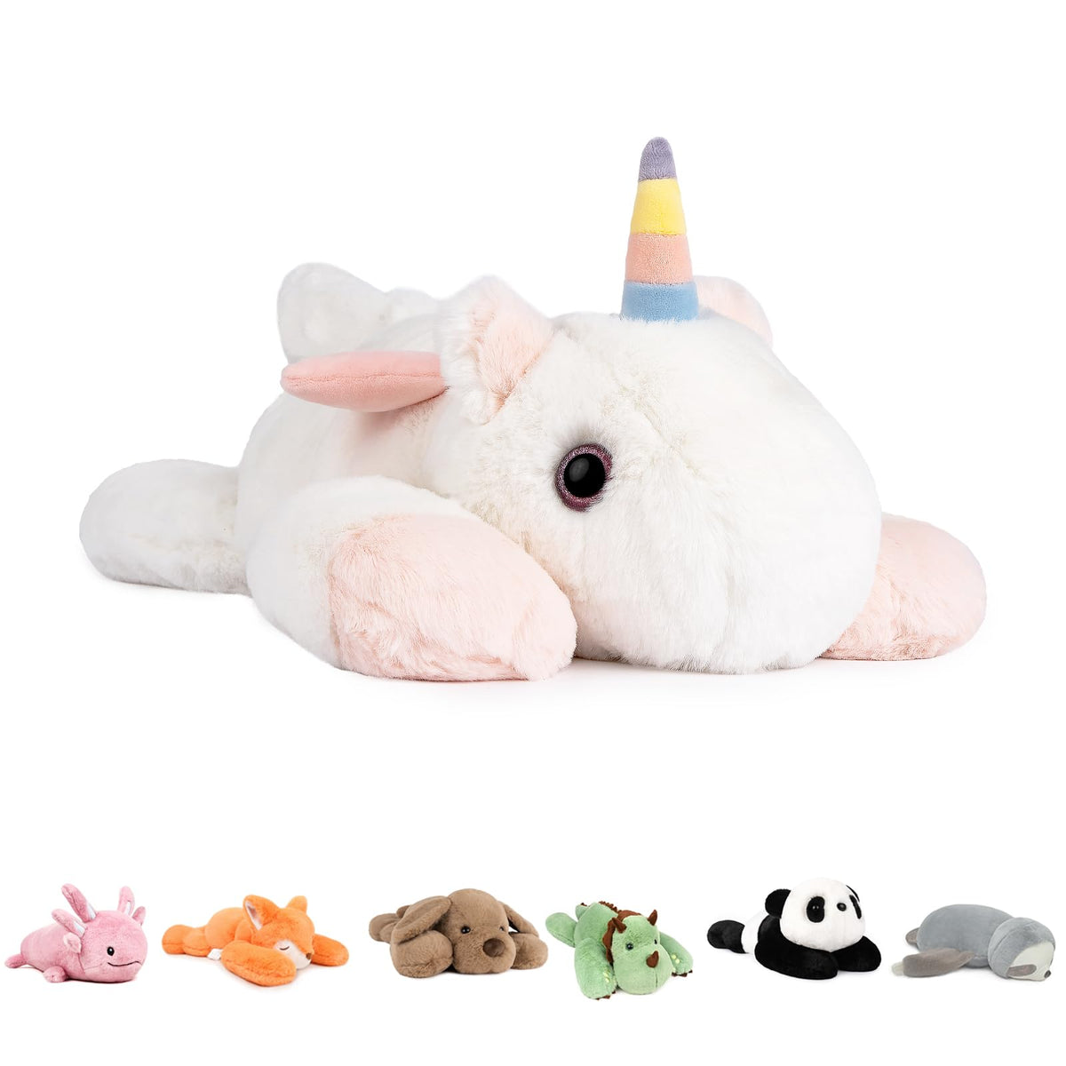 Niuniu Daddy 20-inch unicorn weighted stuffed animal offering comforting hugs