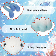 Adult relaxation with Niuniu Daddy jellyfish plush as a cozy bedtime companion.