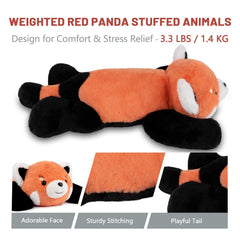 3.3 lb weighted body pillow feel from Niuniu Daddy red panda plush.