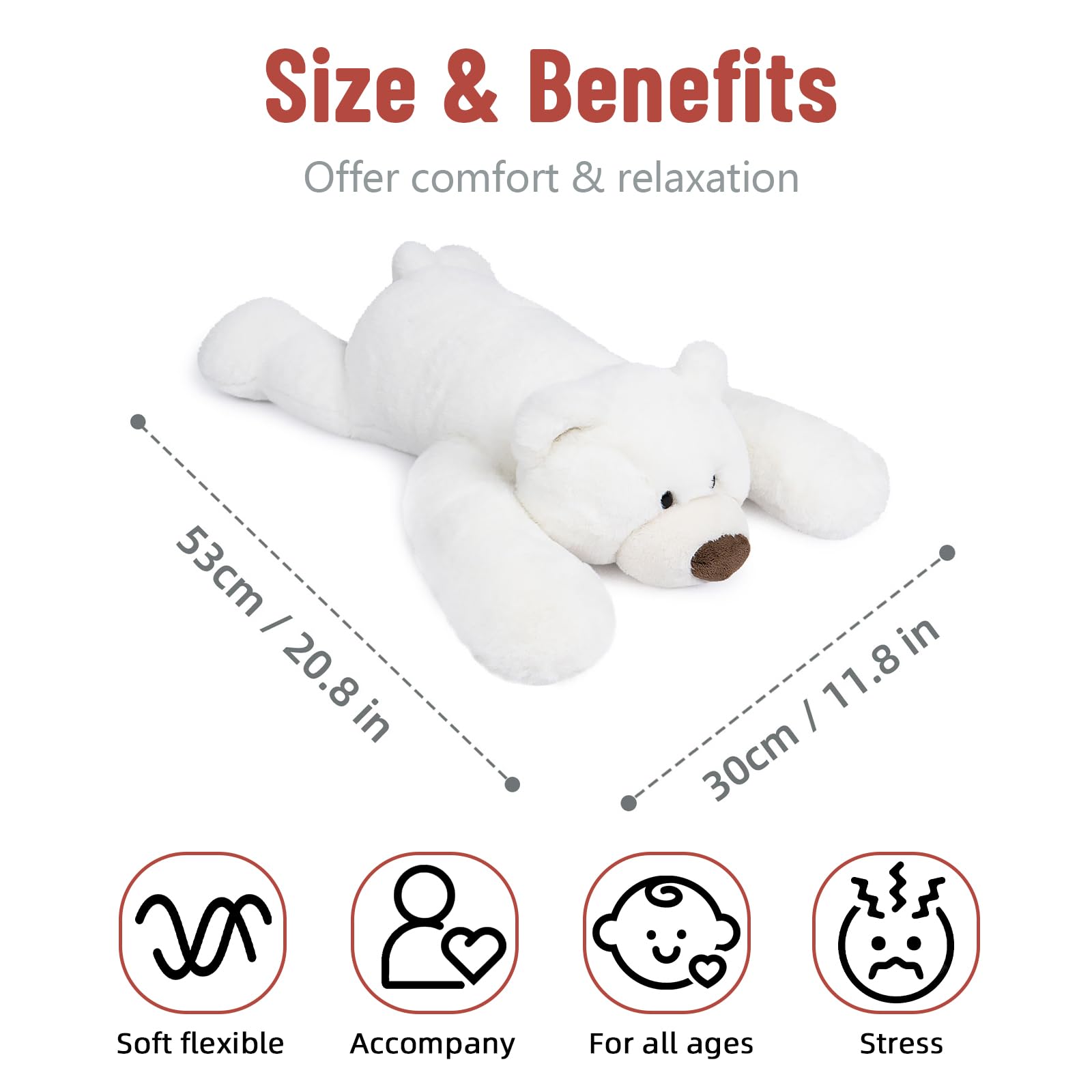 Niuniu Daddy 3.3lb weighted bear for sensory calming and security