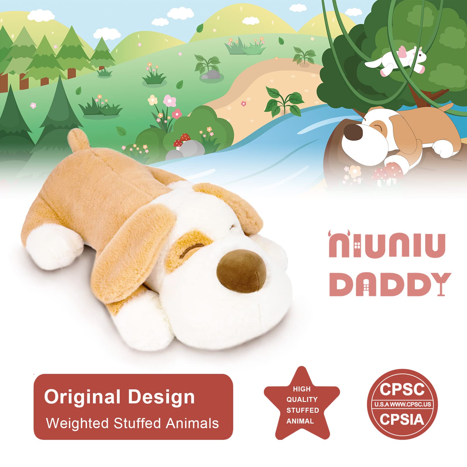 Niuniu Daddy dog plush room decor cozy corner invites relaxing moments