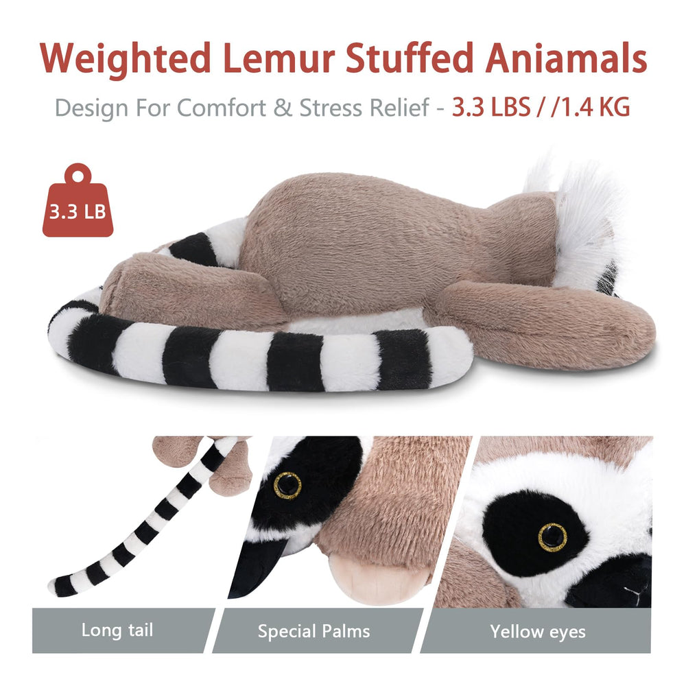 Niuniu Daddy giant lemur plush suits home, school, and car adventures.