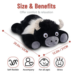 Niuniu Daddy Highland Cow weighted plush close-up fur texture feels ultra soft.