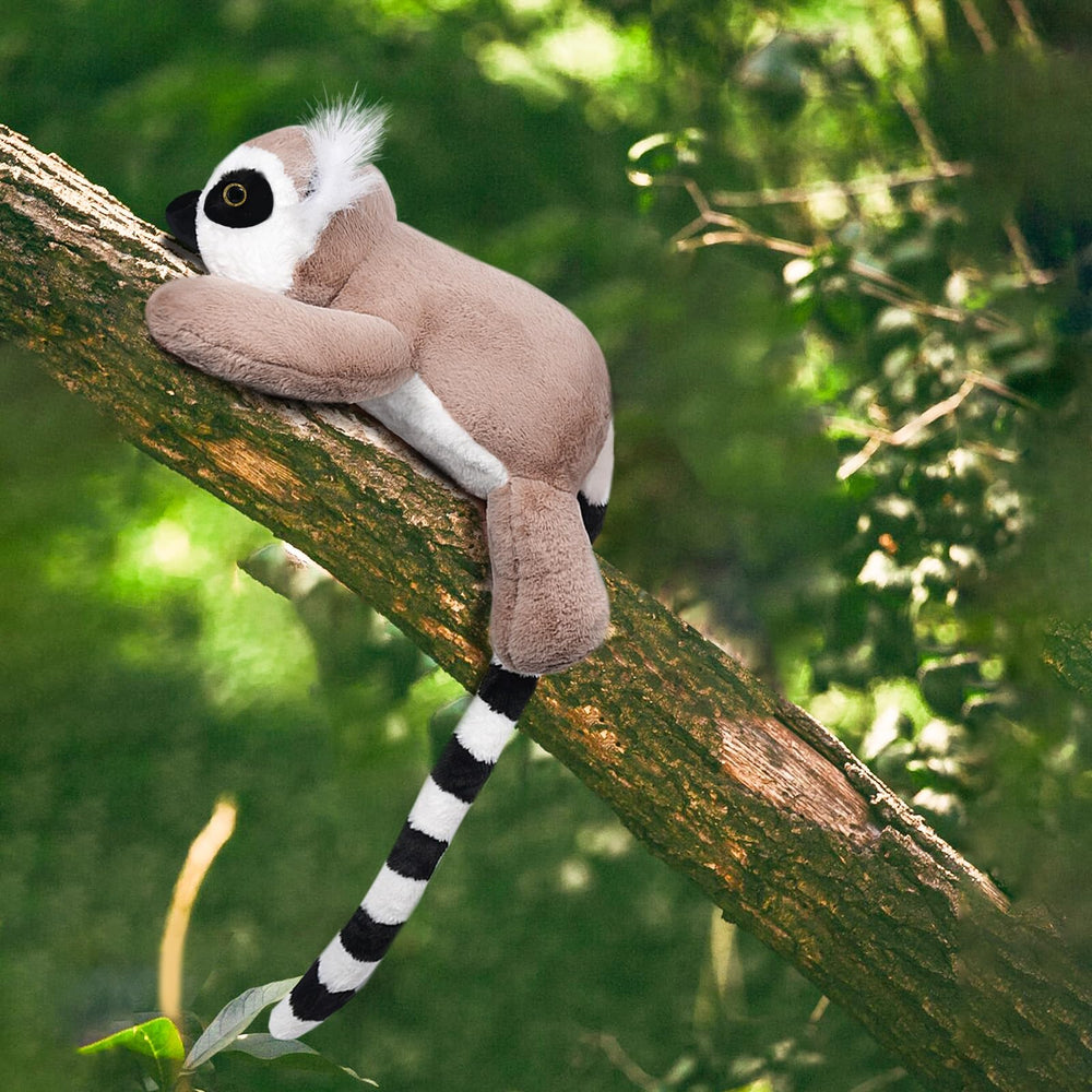 Niuniu Daddy lemur weighted plush forelegs adding easy bedtime snuggles.