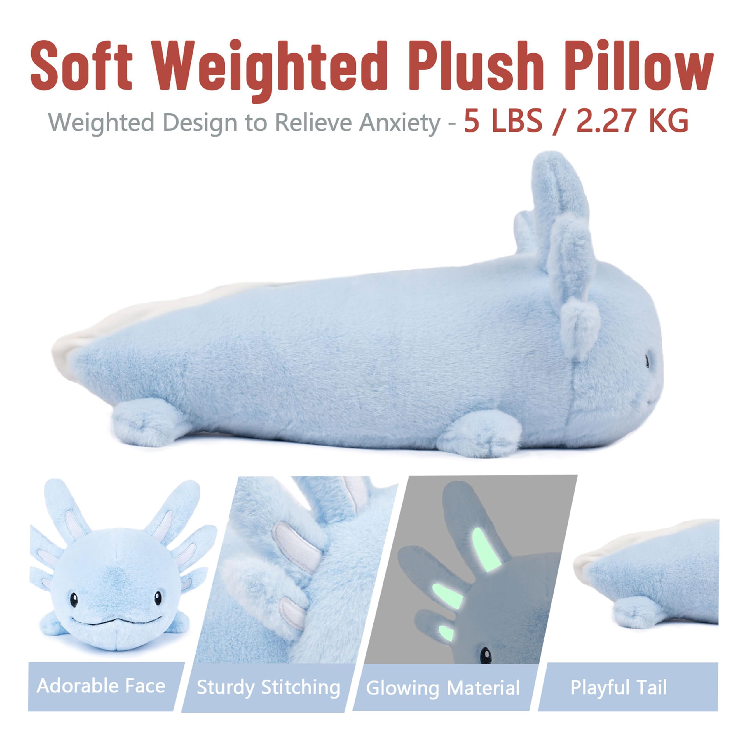 Niuniu Daddy oversized axolotl plush suitable for play and cuddle sessions.