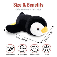 Niuniu Daddy Penguin weighted plush—non-toxic materials and safety eyes.