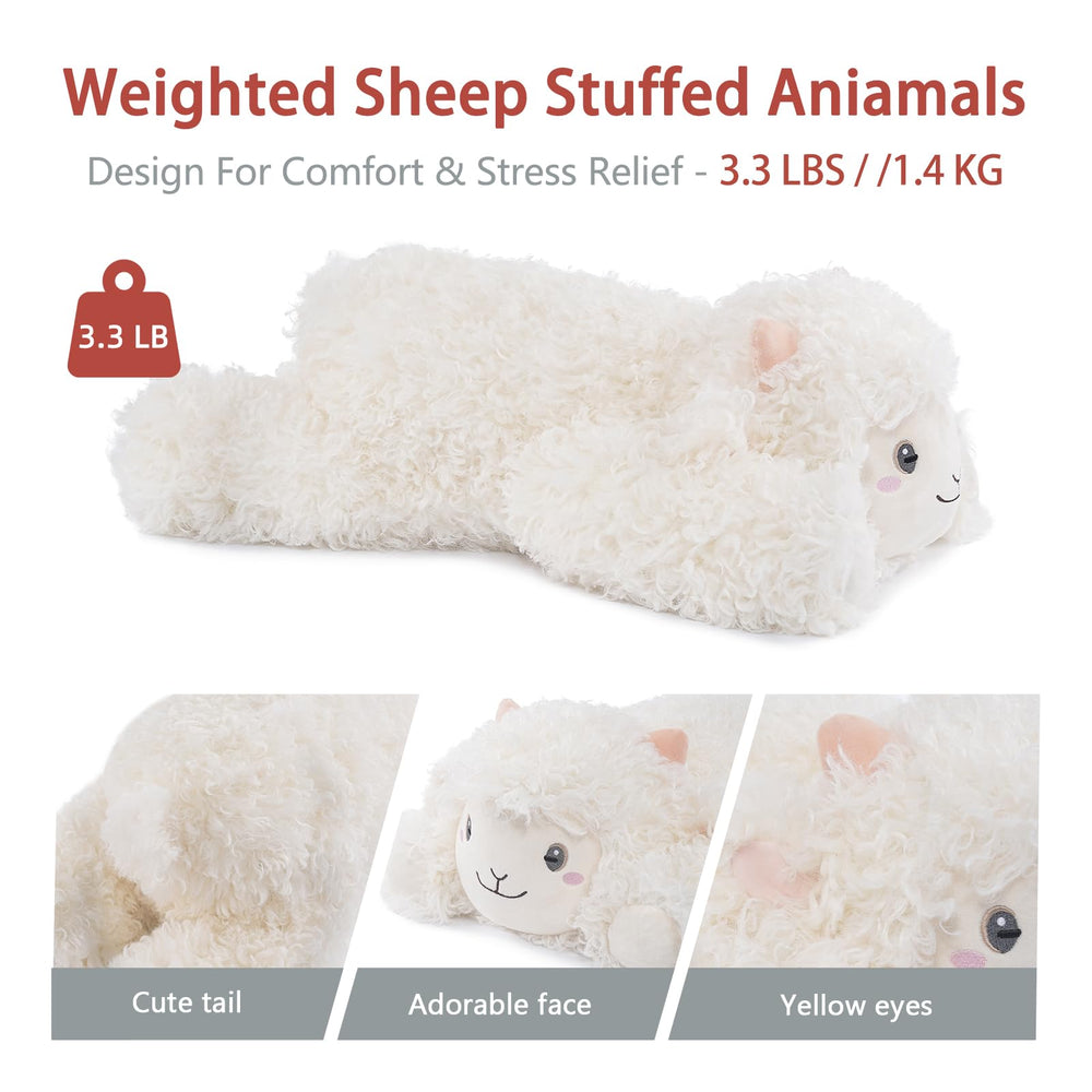 Niuniu Daddy pillowfort weighted animal in bed scene shows a cozy sleep companion