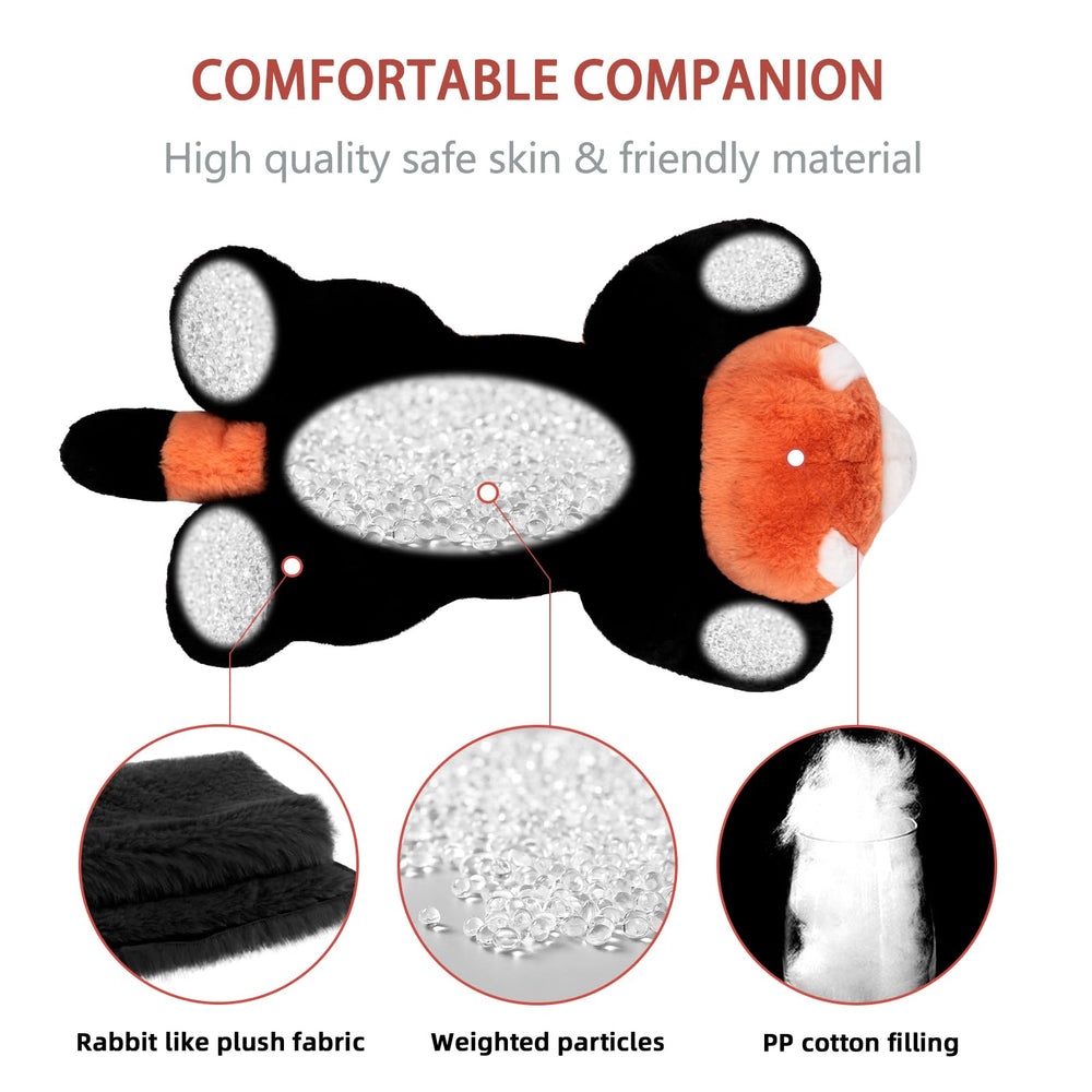 Non-toxic materials and safety eyes used in Niuniu Daddy plush.
