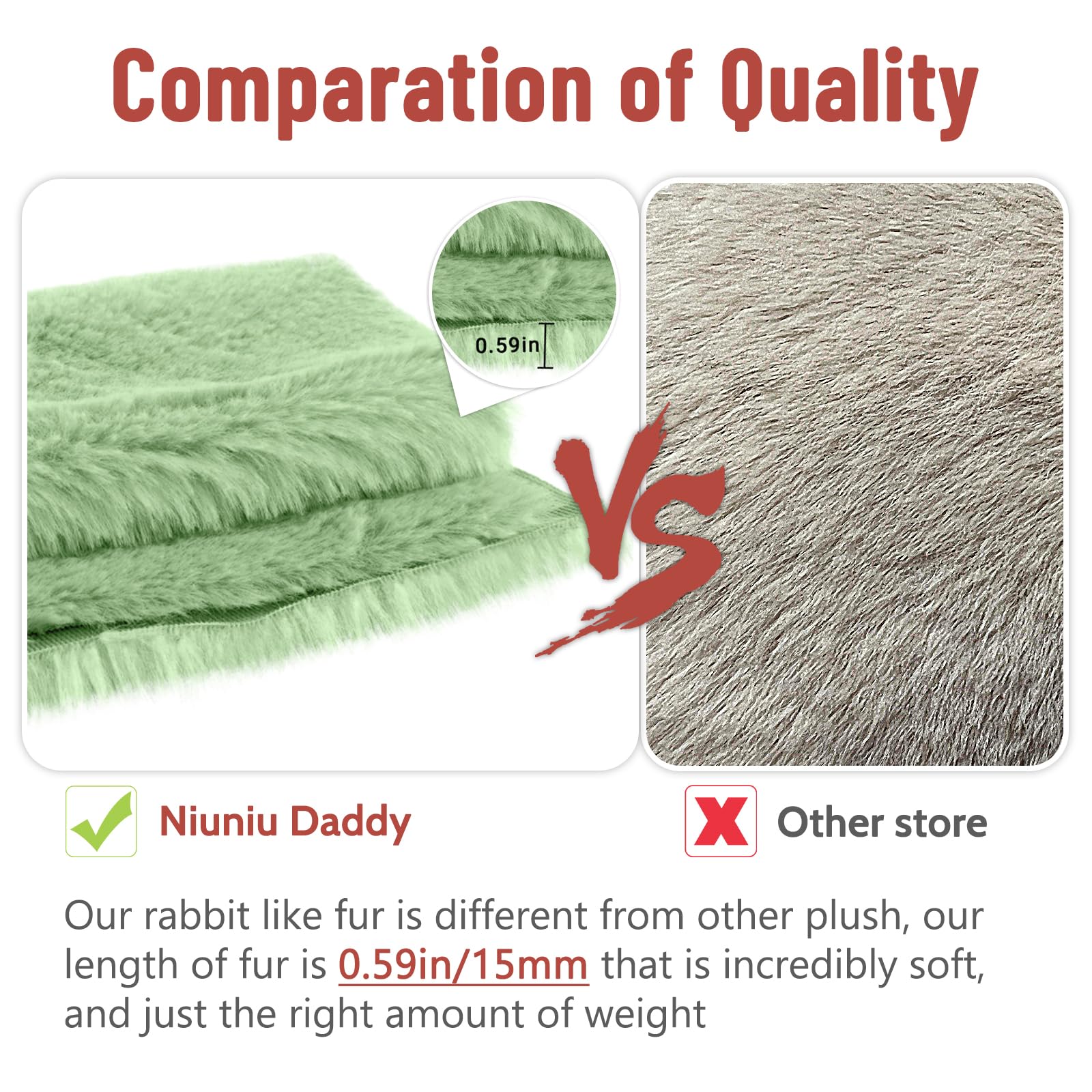 Niuniu Daddy soft fur texture closeup.